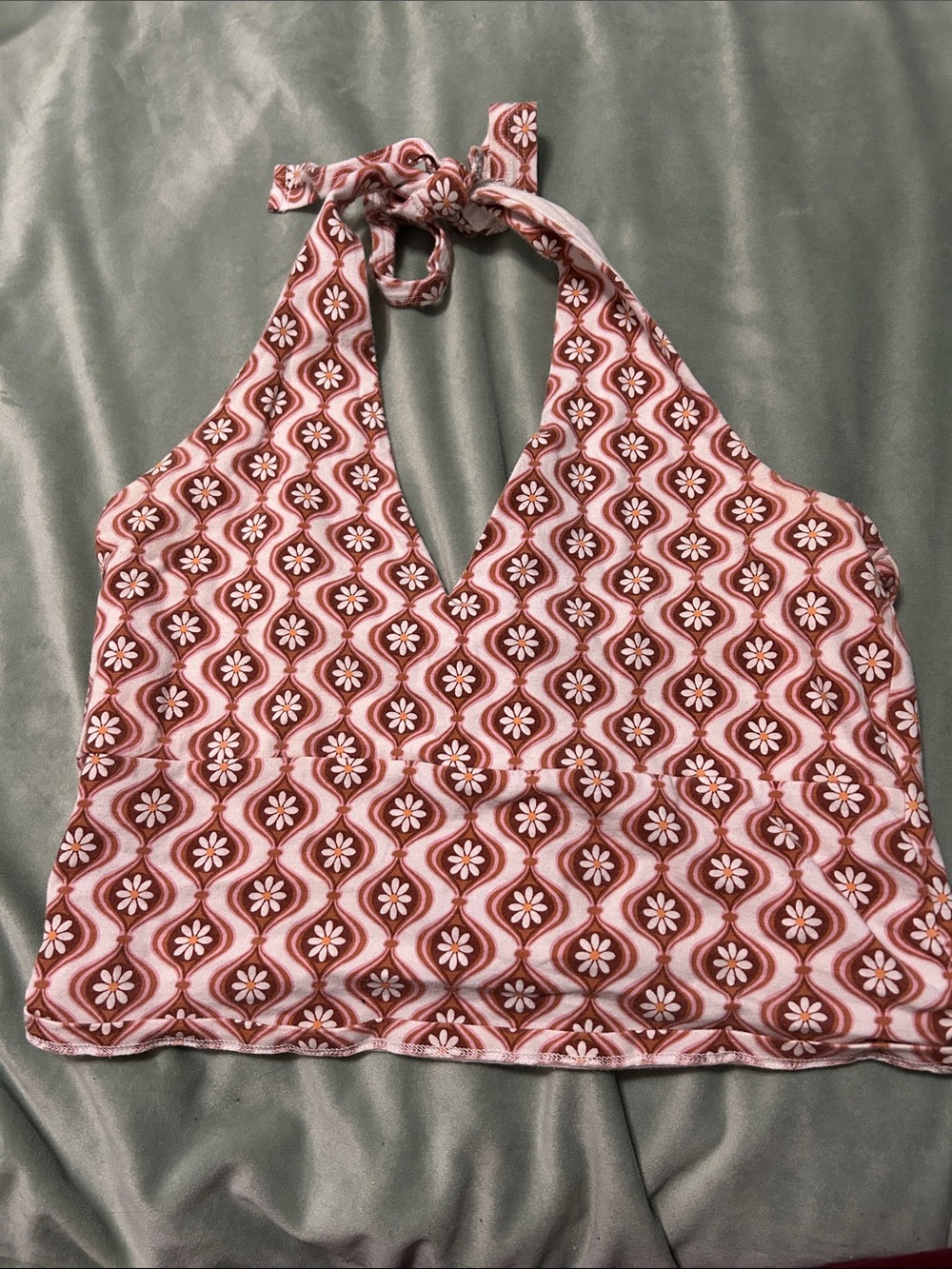Hollister Floral Geometric Halter Top